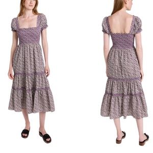 NWT Caara smocked floral midi dress